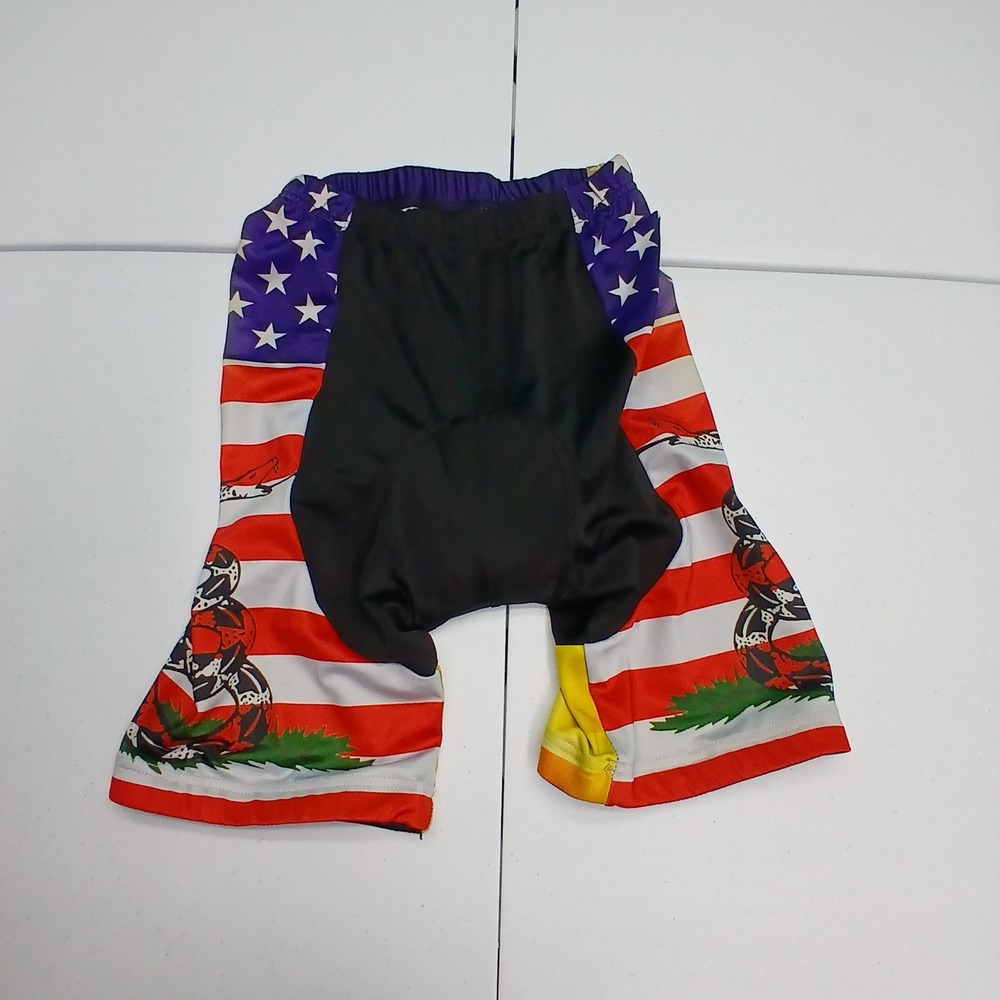 Weimostar Padded Cycling Shorts Large Red White Blue Gadsden Flag Patriotic